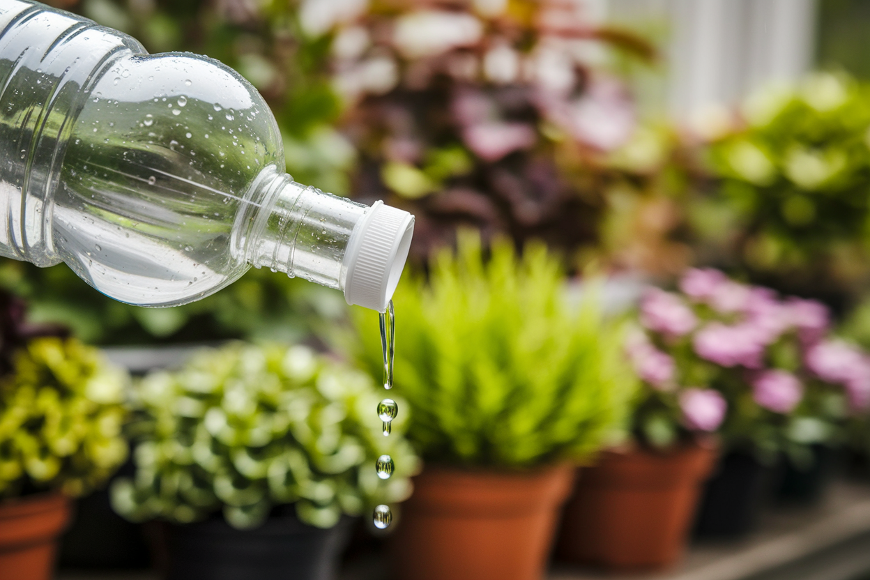 bouteille-plastique-arrosage-gouttes-plantes