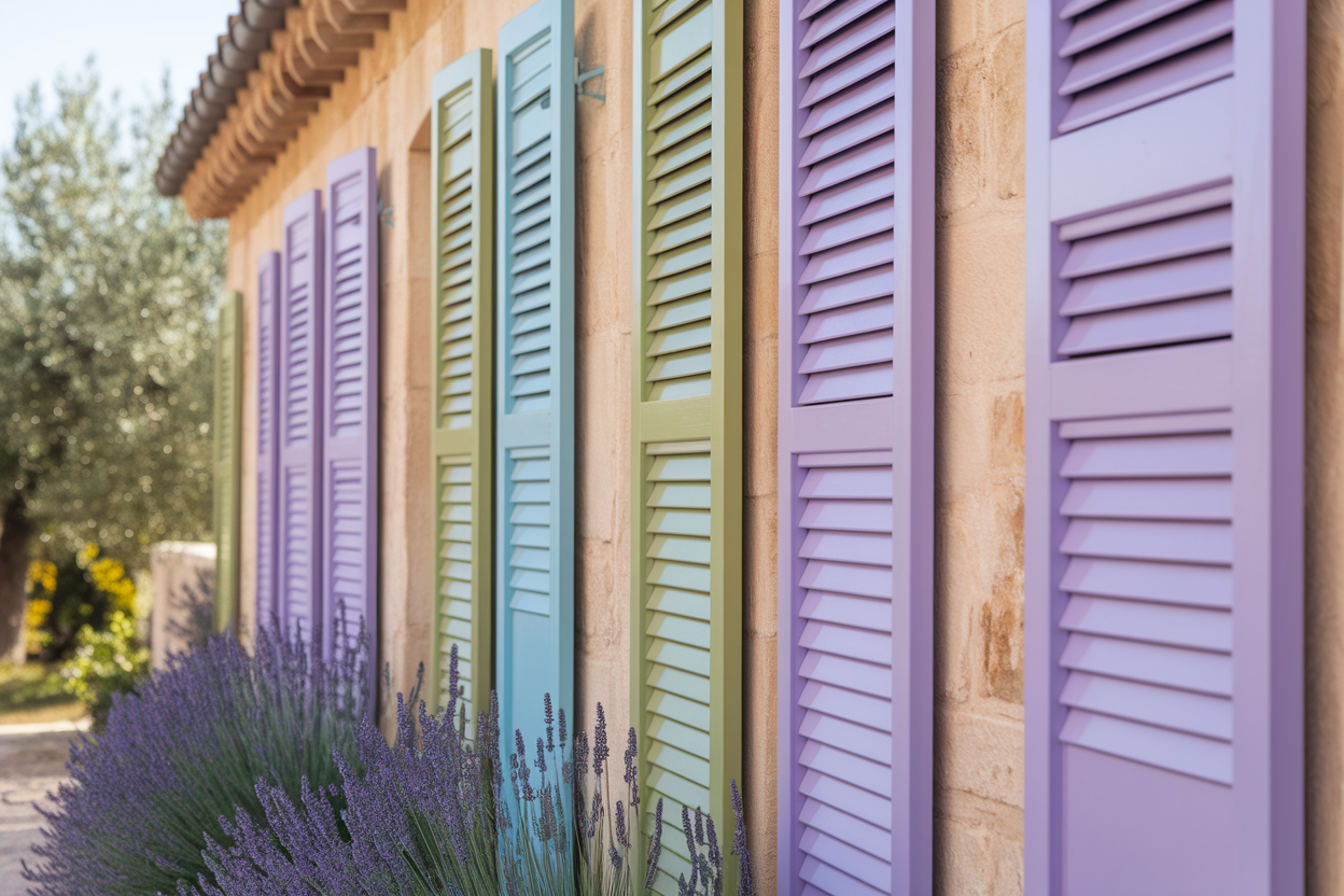 maison-provencale-volets-colores-lavande