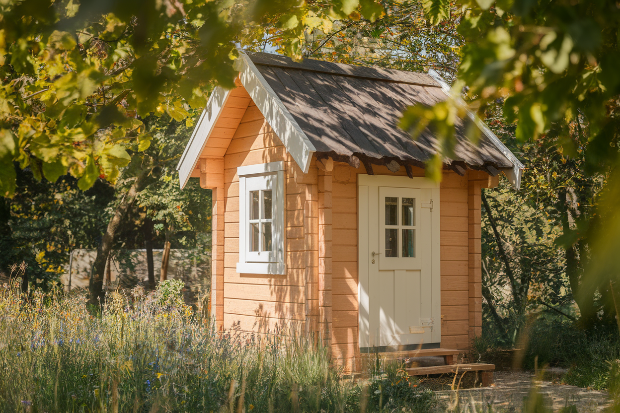 petite-cabane-bois-foret-fleurs