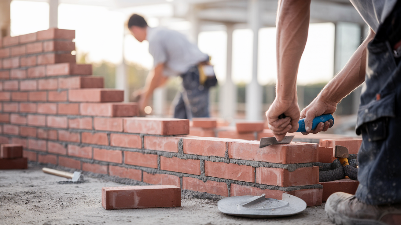 macon-construisant-mur-briques
