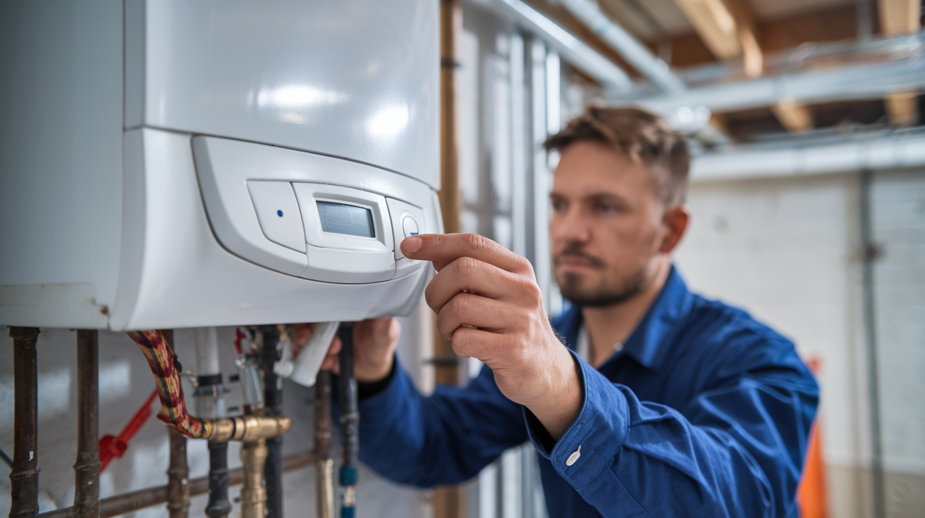 technicien-examine-chaudiere-moderne-sous-sol