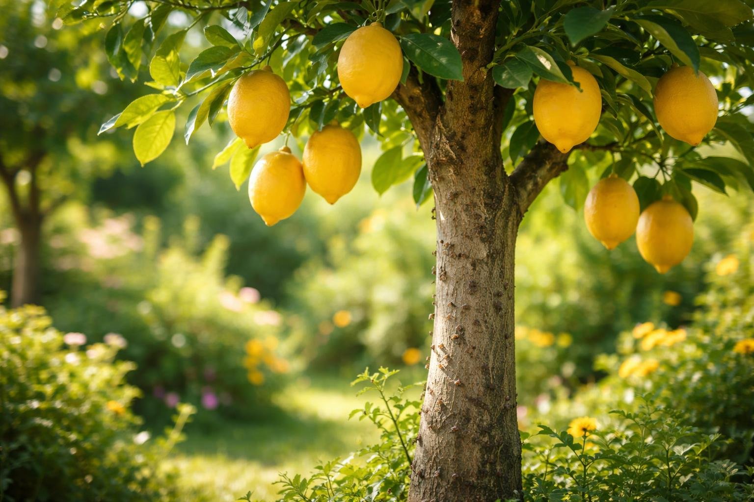 jardin-ensoleille-citronnier-fourmis