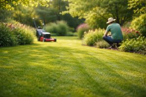 jardin-verdoyant-tondeuse-jardinier-ombre